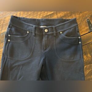 Athleta Charcoal Pants with Star Button Detail